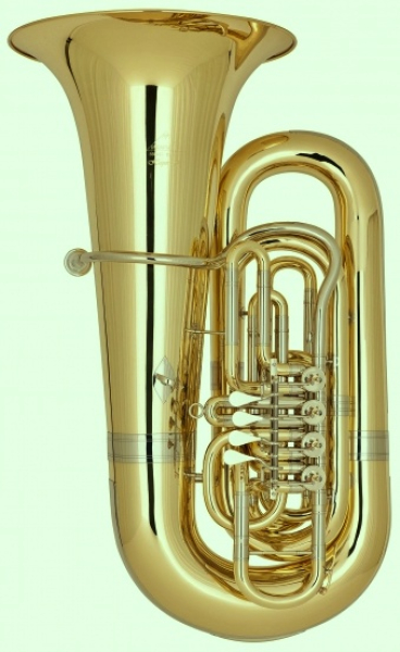 B-Tuba MIRAPHONE 497 HAGEN in Messing